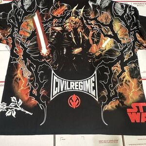 Darc sport Civil Regime Star Wars Graphic Tee - Black with Orange & Red
